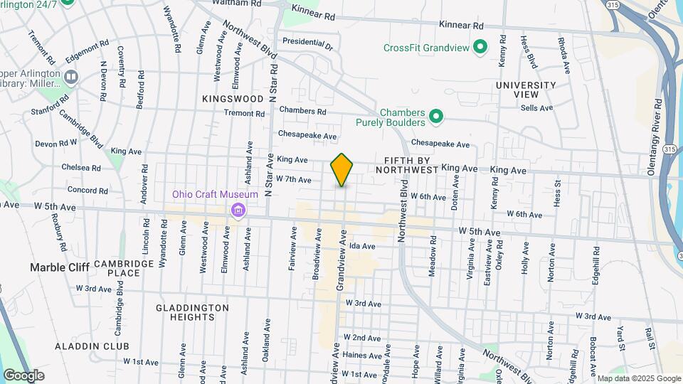 1579 Grandview Ave Map and Location Details