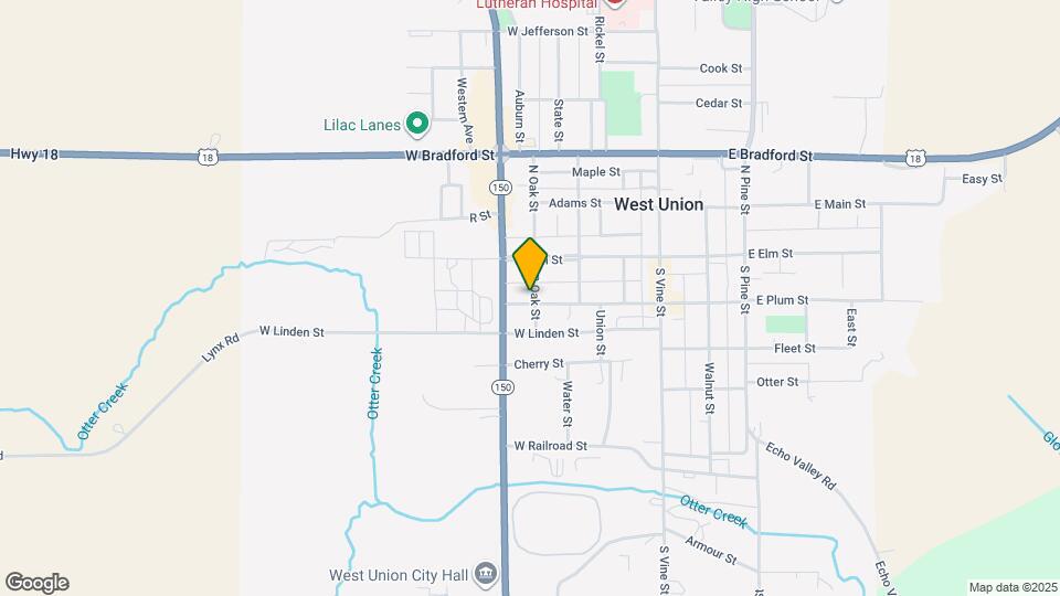 114 S Oak St Map and Location Details