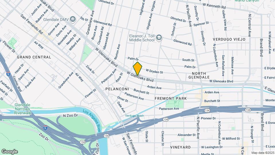 818 W Glenoaks Blvd, Unit 818B Map and Location Details