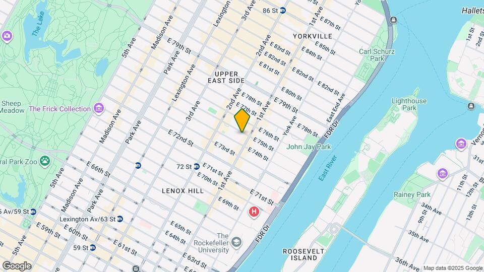 330 E 75th St Mapa y Detalles de la Ubicación