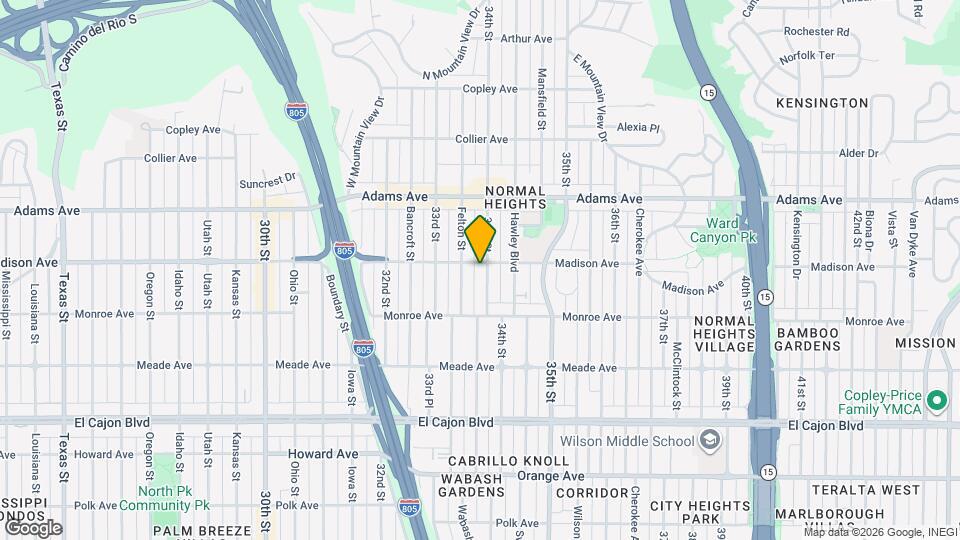 4588 34th St Map and Location Details