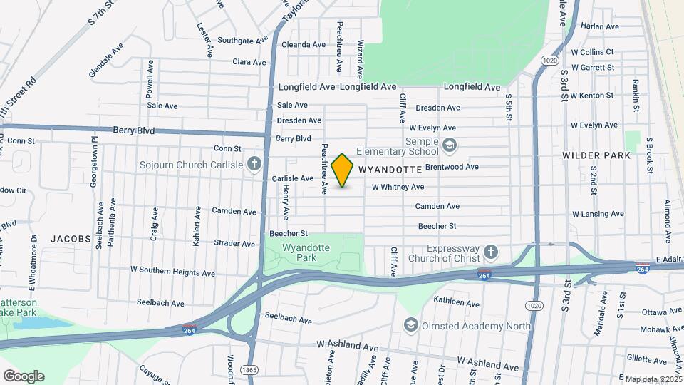 1025 W Whitney Ave Map and Location Details
