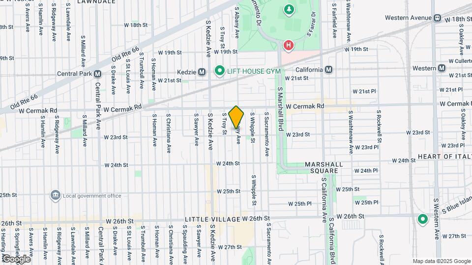2254 S Albany Ave, Unit Basement Map and Location Details