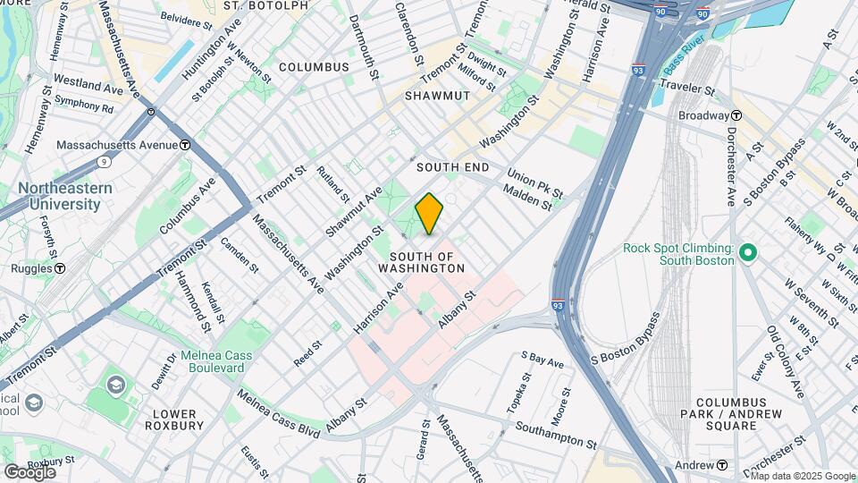 735 Harrison Ave, Unit W104 Map and Location Details