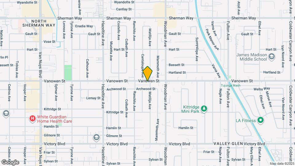 13806 Vanowen St, Unit 4 Map and Location Details