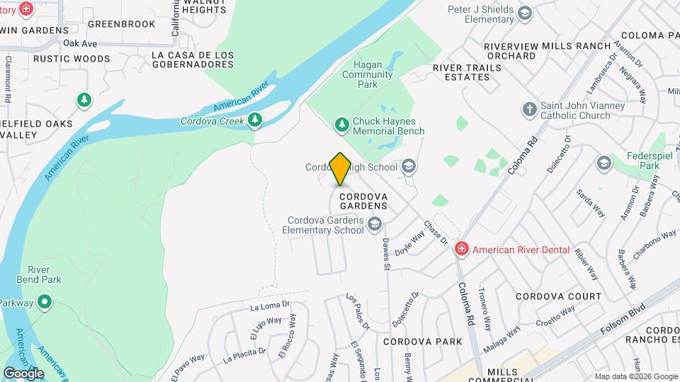 10256 Octavia Way Map and Location Details