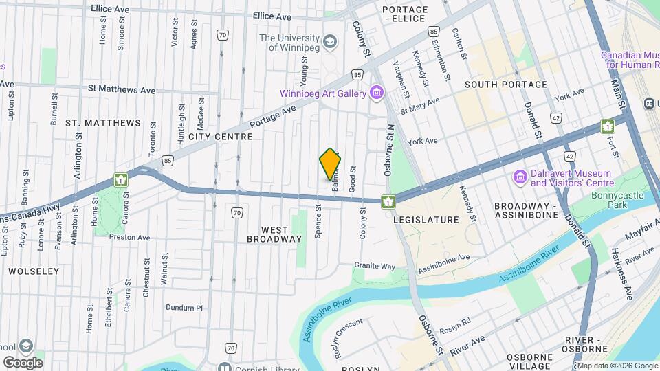 180 Balmoral St Map and Location Details