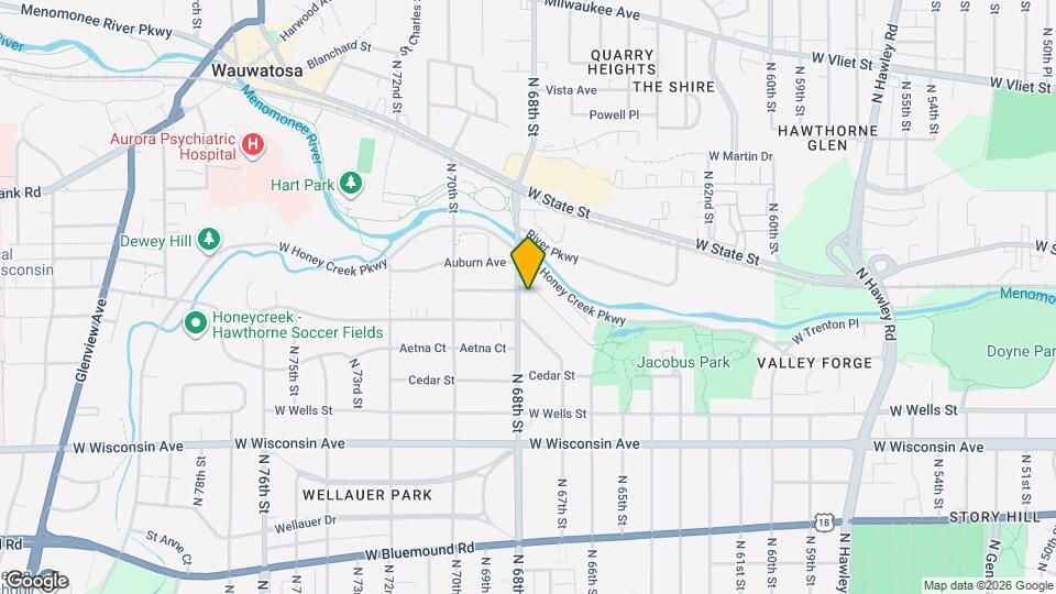 6747 Hillside Ln Map and Location Details