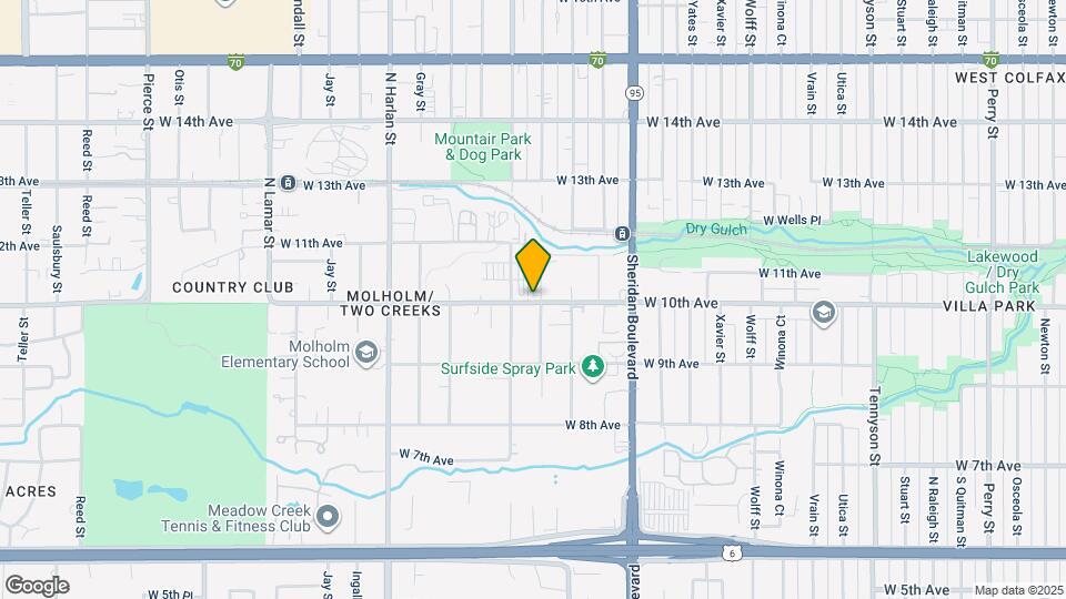 5527 W 10th Ave Map and Location Details