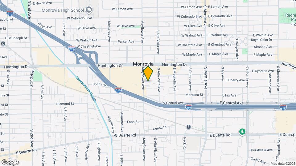 1226 S Mayflower Ave, Unit A Map and Location Details