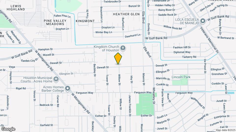 9523 Willow St Map and Location Details