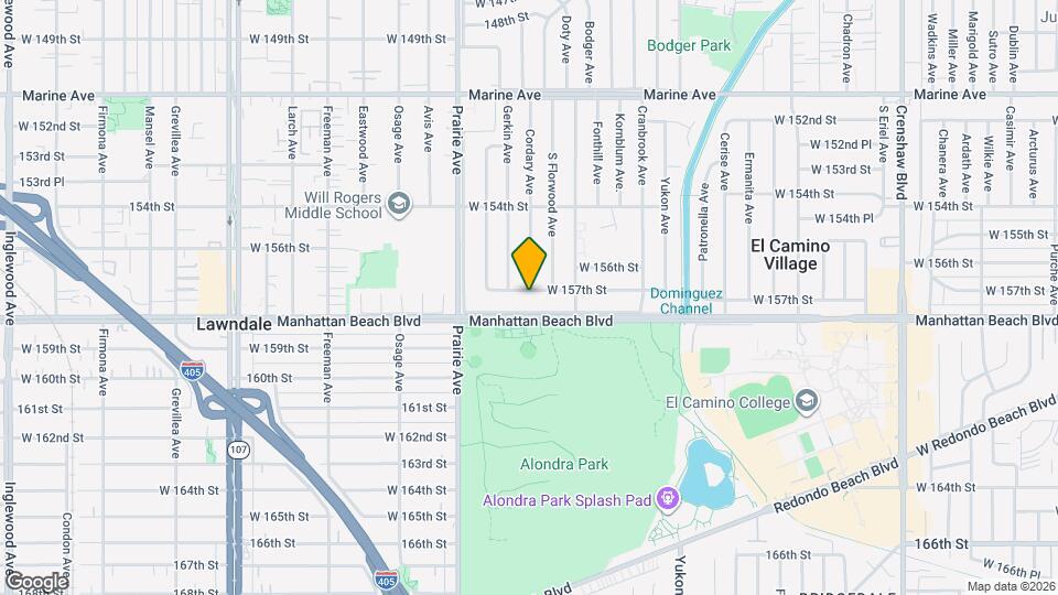 3852 W 157th St, Unit Back Unit Map and Location Details