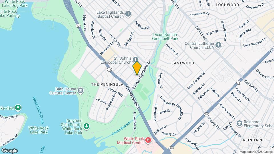 9551 E Lake Highlands Dr Map and Location Details