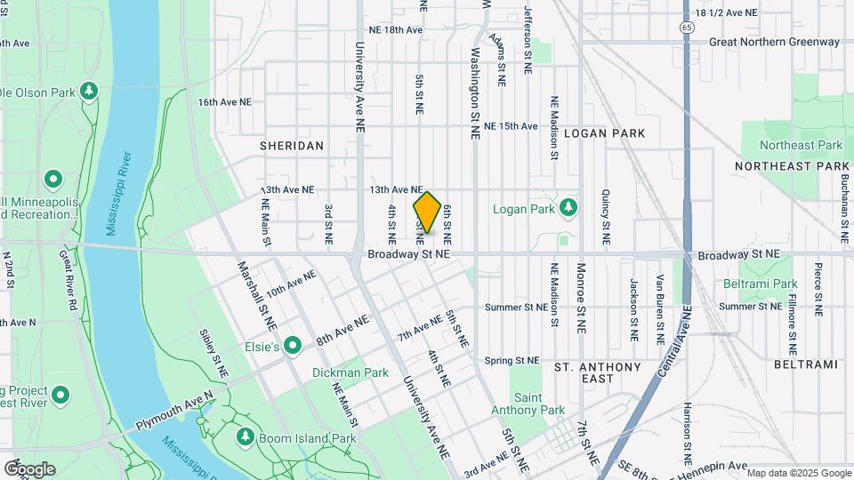 1115 5th St NE, Unit 1 Map and Location Details