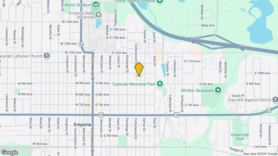 914 Cottonwood St Map and Location Details