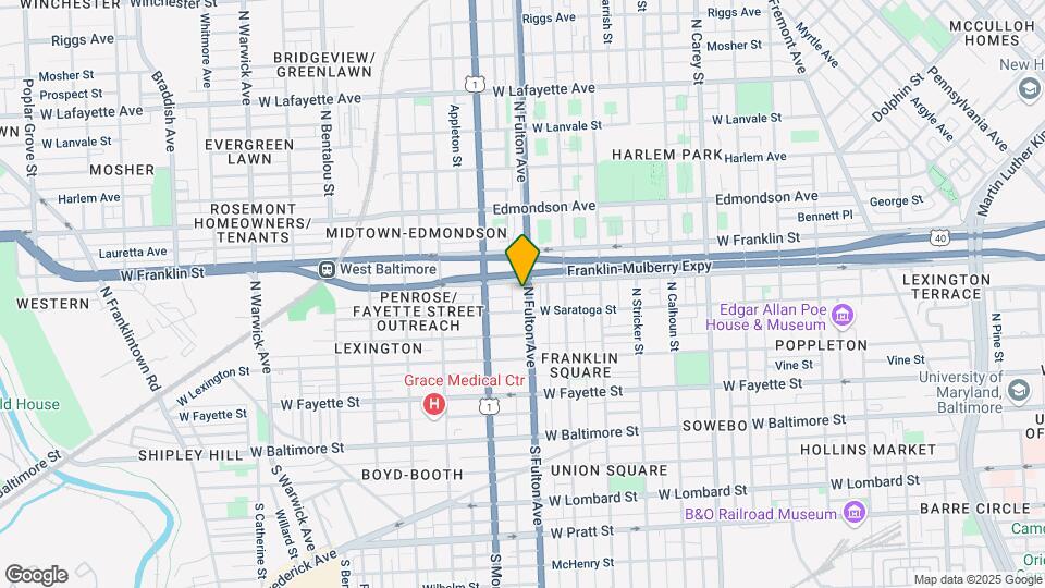 314 N Fulton Ave, Unit #B Mapa y Detalles de la Ubicación