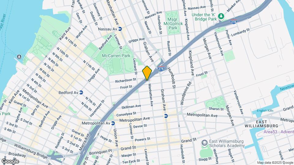 395 Manhattan Ave Map and Location Details