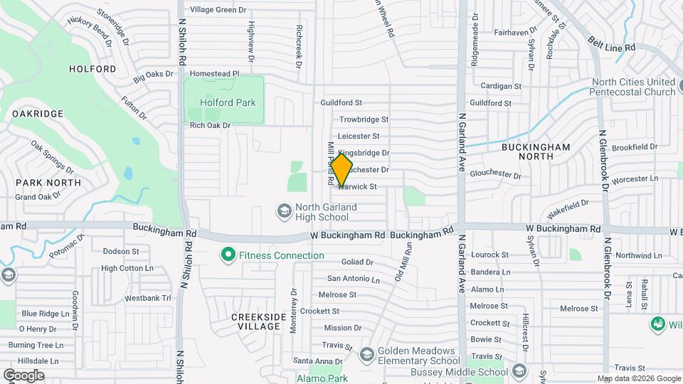 1818 Warwick St Map and Location Details