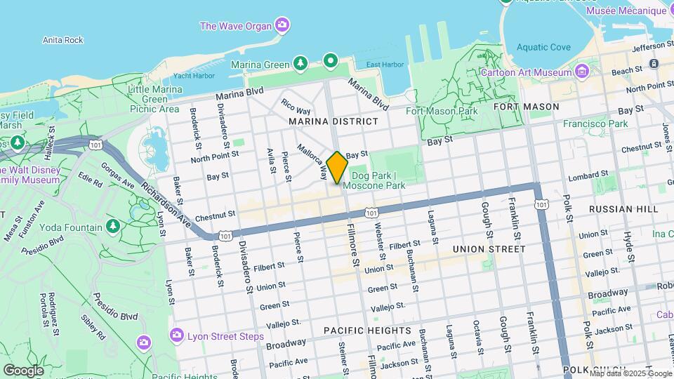 3423 Fillmore St Map and Location Details