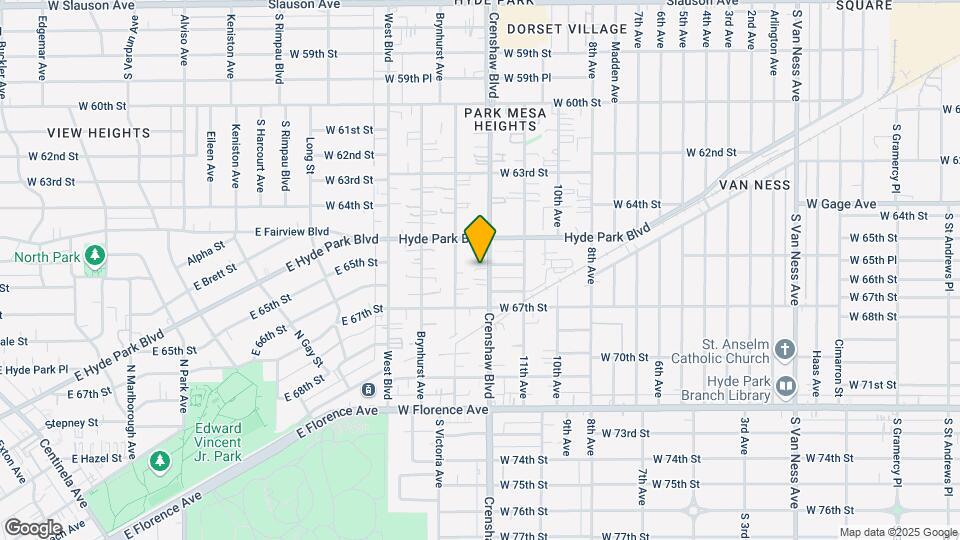 6601-6611 S Crenshaw Blvd Map and Location Details