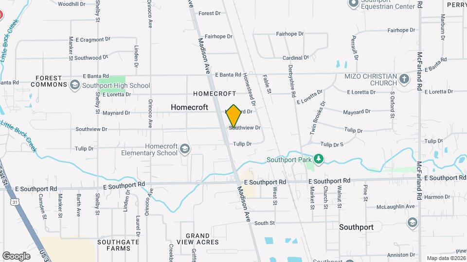 1721 Southview Dr Map and Location Details