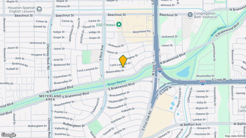 4922 Braesvalley Dr Mapa y Detalles de la Ubicación