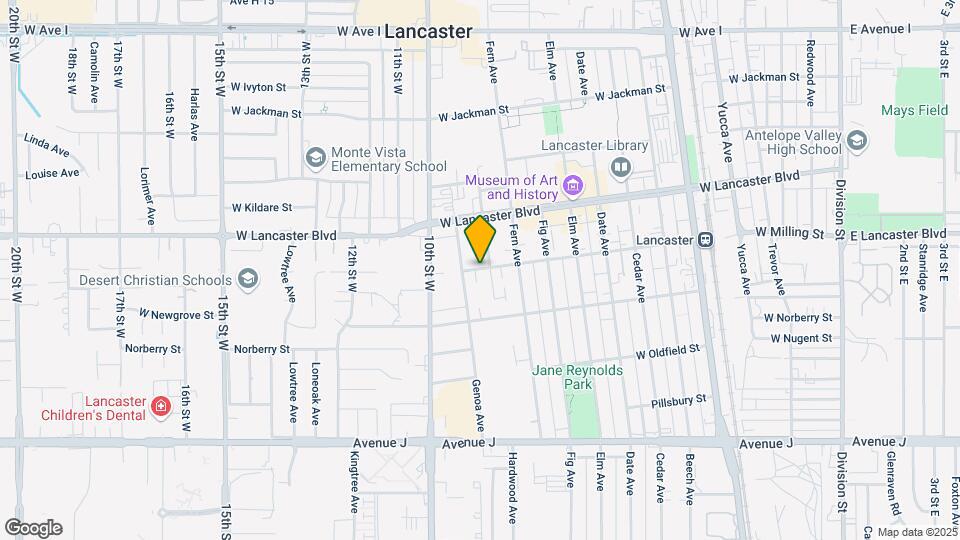 854 W Milling St Map and Location Details