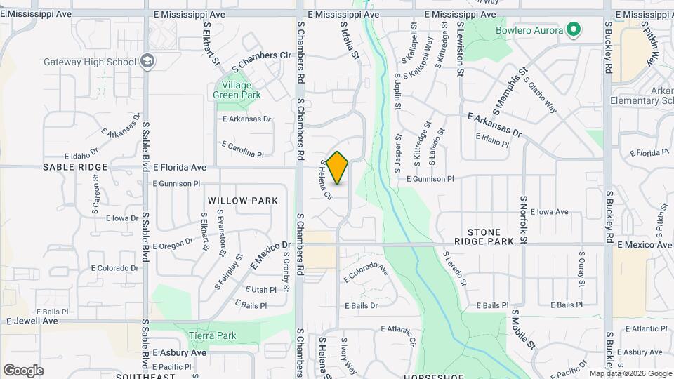 15532 E Gunnison Pl Map and Location Details