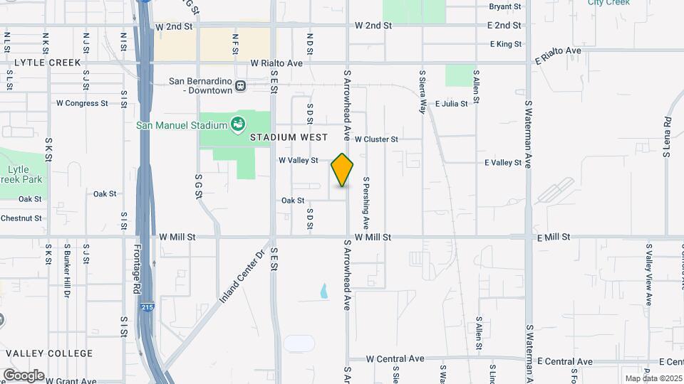 386 S Arrowhead Ave Map and Location Details