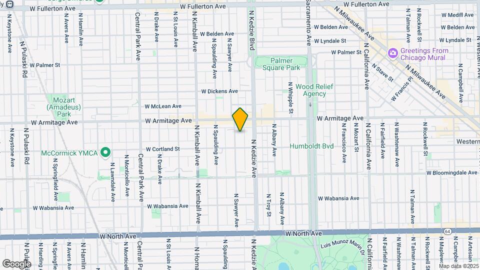 1927 N Sawyer Ave, Unit #2 Map and Location Details