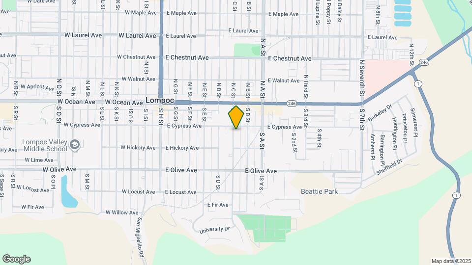 210 S C St Map and Location Details