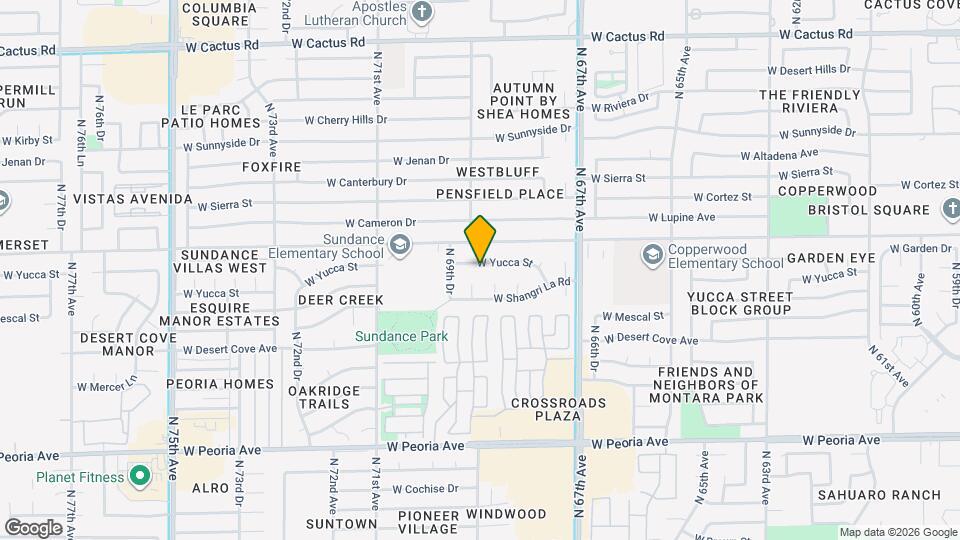 6849 W Yucca St Mapa y Detalles de la Ubicación