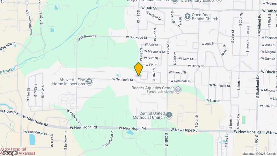 1606 S 28th Pl Map and Location Details