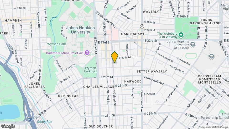 3015 N Calvert St Map and Location Details