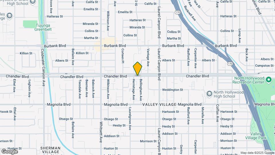 12234 Chandler Blvd Map and Location Details
