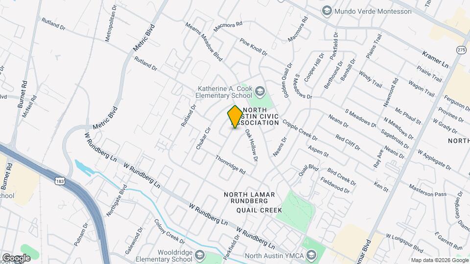 9807 Mountain Quail Rd Map and Location Details