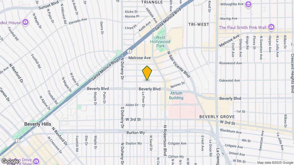 8890 Rosewood Ave Map and Location Details