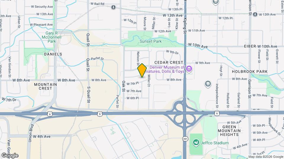 10491 W 7th Pl Mapa y Detalles de la Ubicación