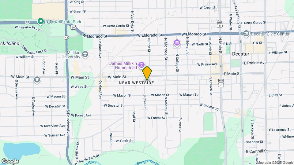 814 W Wood St, Unit 2 Map and Location Details