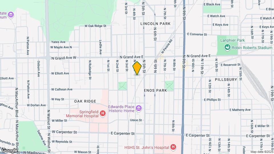 1100 N 4th St, Unit Upstairs unit Map and Location Details