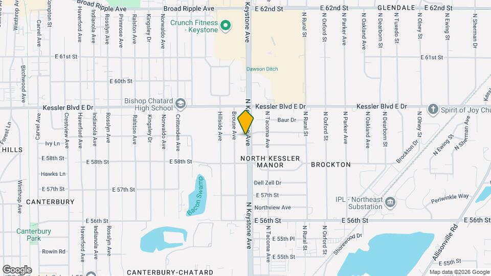 5846 N Keystone Ave Map and Location Details