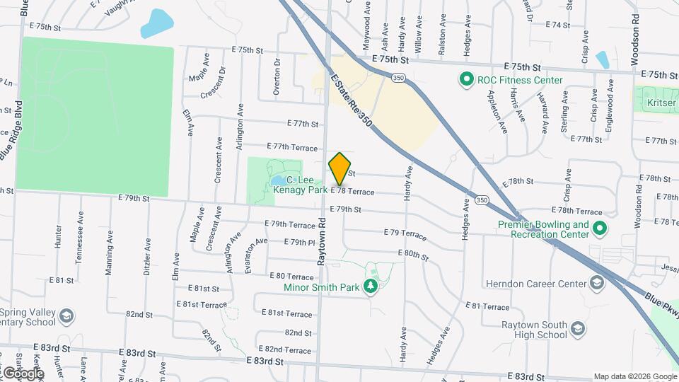 10008 E 78 Terrace Map and Location Details