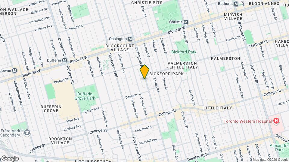 576 Ossington Ave Map and Location Details