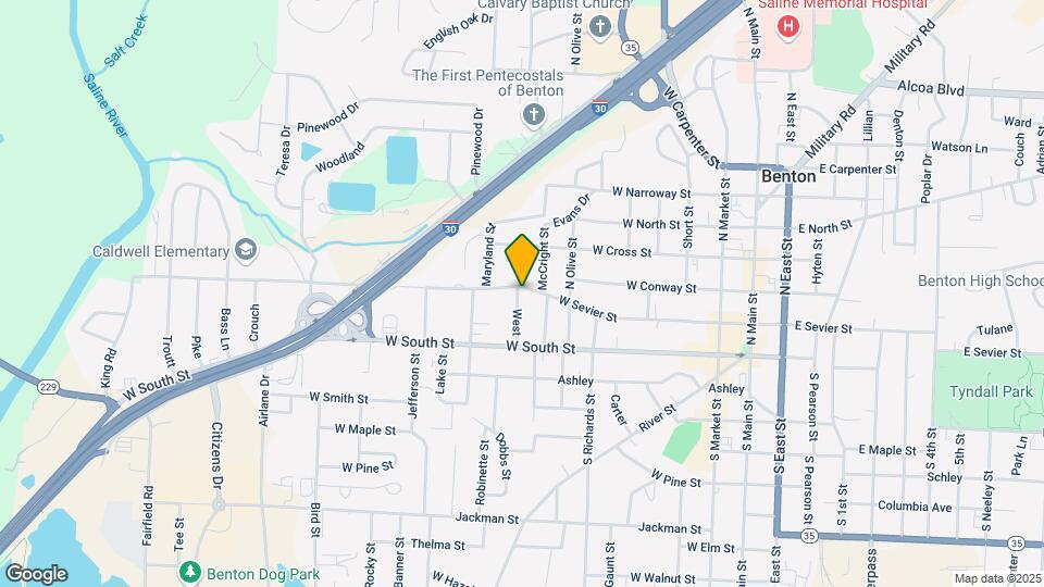 924 W Sevier St Mapa y Detalles de la Ubicación