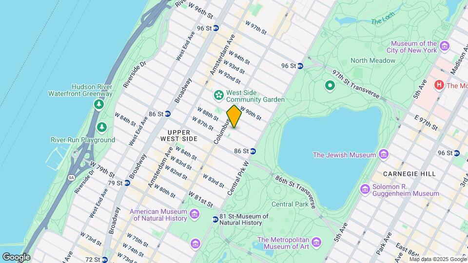 54 W 88th St Map and Location Details