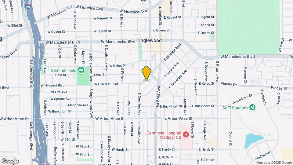 124 E Hillcrest Blvd Map and Location Details