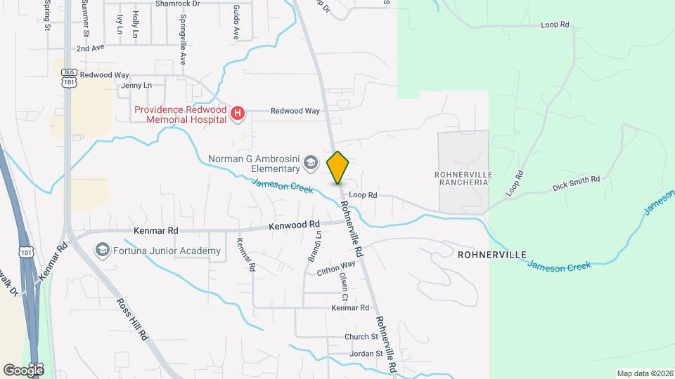 3880 Rohnerville Rd Mapa y Detalles de la Ubicación