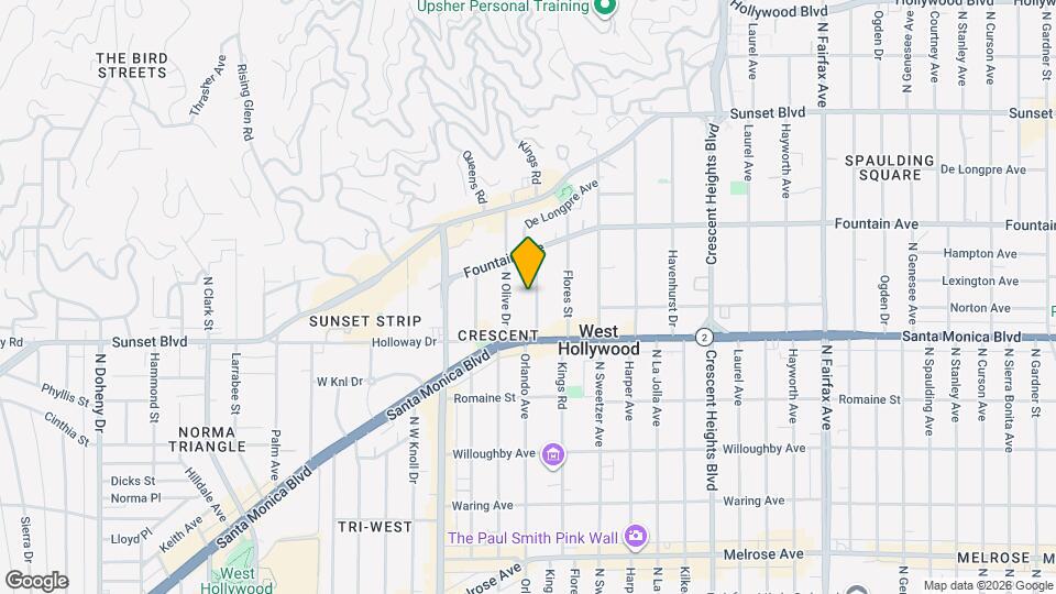 1221 N Kings Rd, Unit 302 Map and Location Details