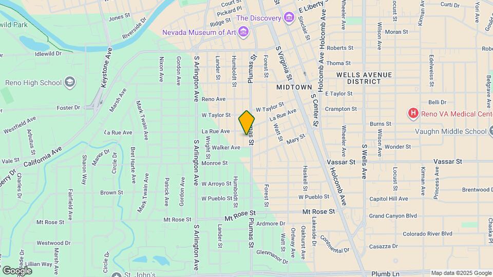 1025 Plumas St Map and Location Details