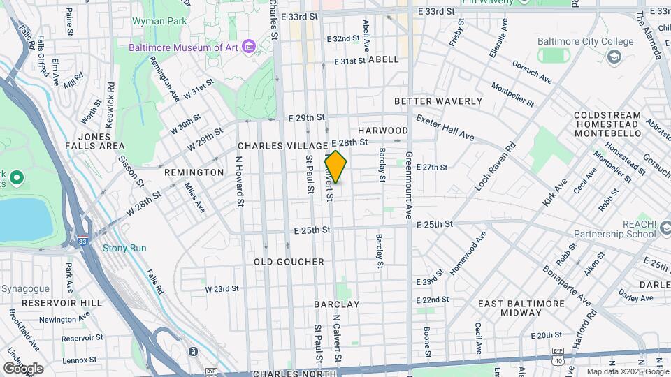 2615 N Calvert St Map and Location Details